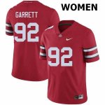 Women's Ohio State Buckeyes #92 Haskell Garrett Red Nike NCAA College Football Jersey Breathable JPP6044NR